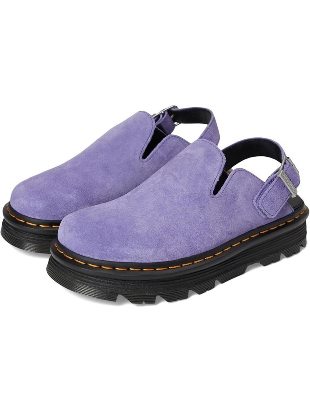 Doc Dr. Martens Zebzag Suede Platform Mule Purple EU 38 Womens US 7